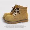 Martin Boots Women'S Autumn And Winter Soft Leather Soft-Soled Retro Women'S Short Boots Cow Suede Matte Tooling Boots