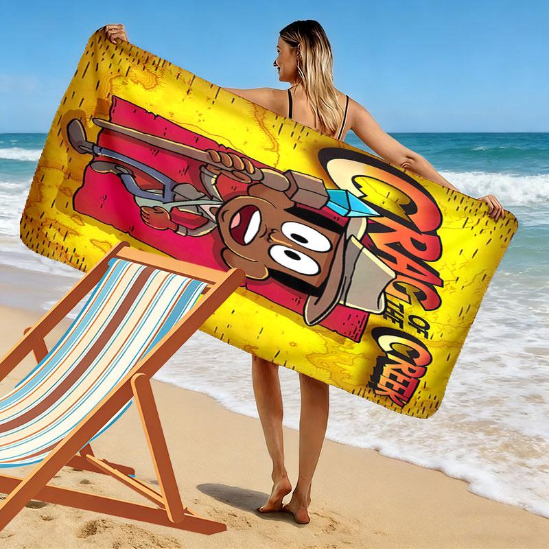 Craig Adventure Print Beach Towel, Large Soft Quick Dry Towel for Beach Camping Swimming