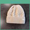 Knit Hat Simple With Embroidered Letters Warm Solid Color For Wear Casual