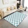 Colorful Checkered Carpet Rainbow Checkerboard Grid Area Rug Blue Pink Purple Ombre Plaid Indoor Floor Mat for Kids Boys Girls