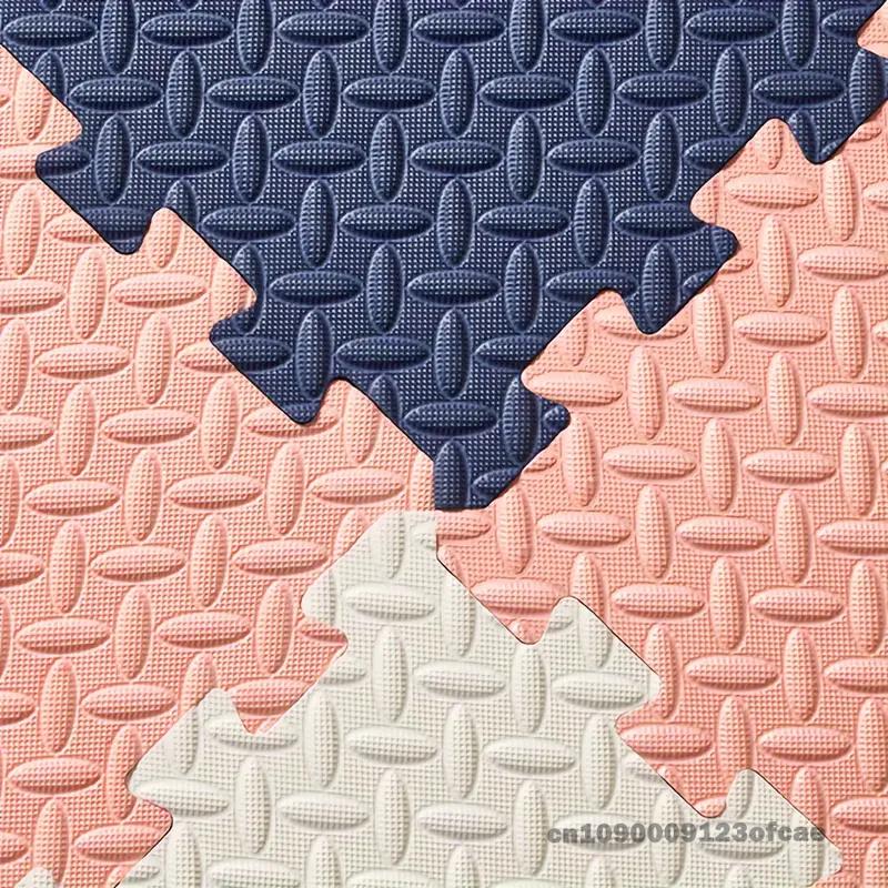 60*60cm 8 Pcs Tiled Flooring Children's Anti Fall Foam Play Mat EVA Non Slip Interlocking Floor Mat for Living Room Home Decor