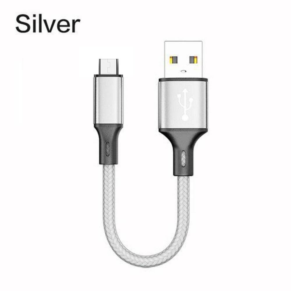 Быстрая зарядка Плетеный нейлоновый USB C на Micro USB Кабель для синхронизации данных 25 см Совместим со смартфонами планшетами Прочный и гибкий