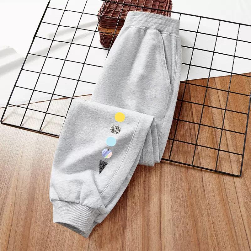 Children Fashion Trousers Autumn Cotton Long Pants Boys Girl Brand Clothing School Outdoor Sweatpants