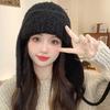 Осень И Зима Способная Защитить Уши Теплая Шапка-Ушанка Женская Универсальная Вязаная Шерстяная Шапка