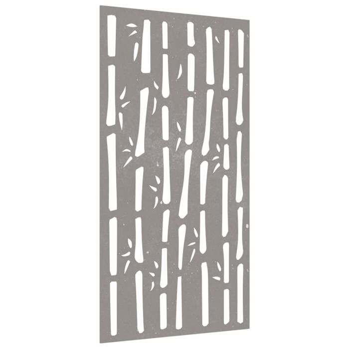 VidaXL Garden Wall Decoration 105x55 Cm Corten Steel Bamboo Design 824481