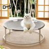 Elevated Cat Bed Free-Standing Round Cat Hammock Bed with Removable Washable Mesh Cooling Pet Sleeping Bed for Cats Dogs