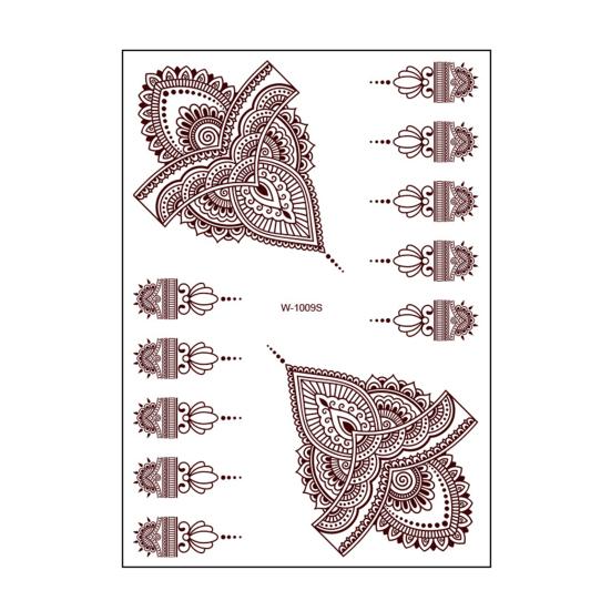 Водонепроницаемые наклейки для татуировок, временные татуировки с кружевом в ближневосточном стиле для женщин, для взрослых, самоклеящиеся наклейки для боди-арта