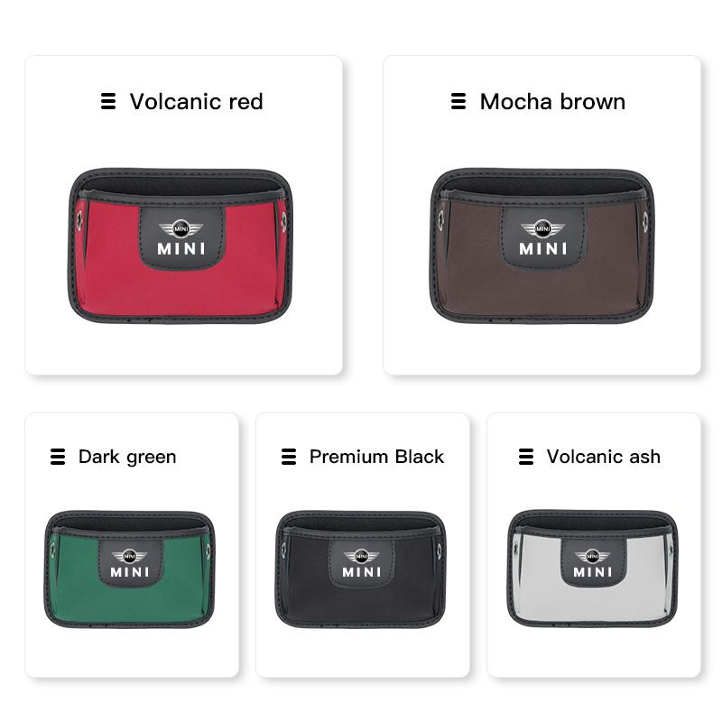 Car Door And Seat Back Leather Storage Box Sorting Bag For MINI Cooper R56 F56 R50 JCW Cabrio Aceman Countryman Clubman Roadster