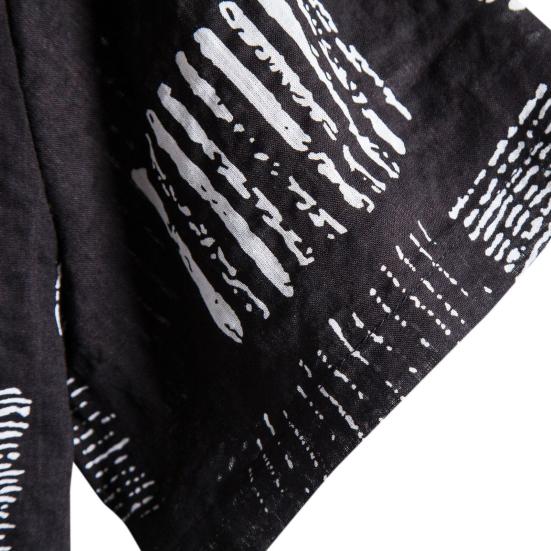 Short Sleeve Men Shirt Turn-down Collar Soft Print Loose Summer Shirt Streerwear