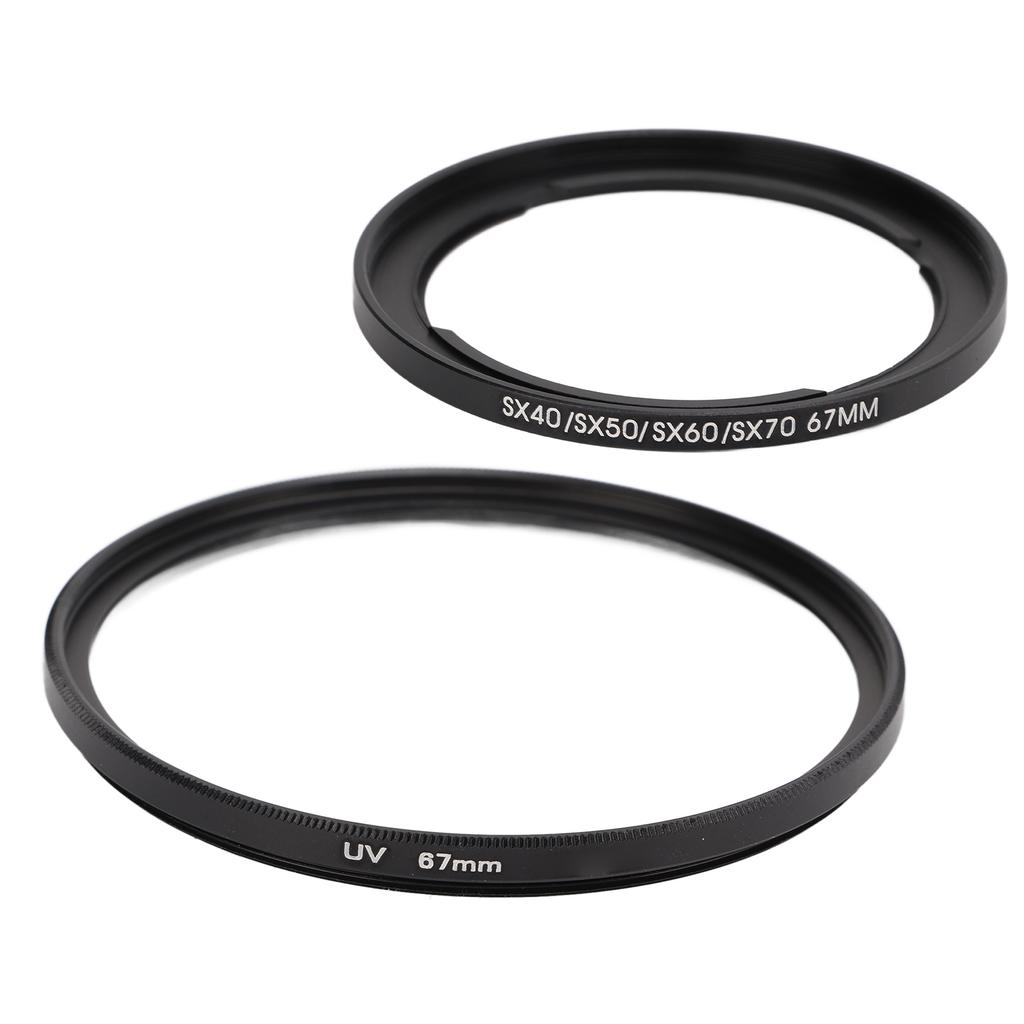 Protective 67mm UV Filter Filter Ring Lens Cap Sets for Canon SX40 Series Camera