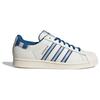 Adidas Оригинальные кроссовки Superstar Повседневные Удобные Прочные Дышащие Кроссовки с Низким Верхом Кроссовки Унисекс Белые Синие IE7307