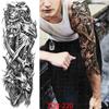 1 PC 480*170MM Full Arm Temporary Tattoo Sticker Sleeve Men Women Fashion Sexy Fake Tattoo Wolf  Lion Tiger Painting Tattoo Skull Angel Tattoo