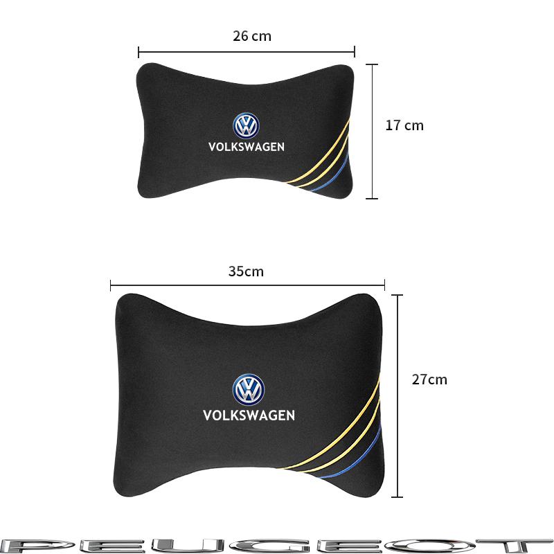 For Volkswagen eA3 Car Headrest Cover Auto Seat Cover Head Neck Rest Pillow For VW GTI Polo Golf MK6MK7 Passat Atlas Jetta Tiguan Arteon CC Hub Cap