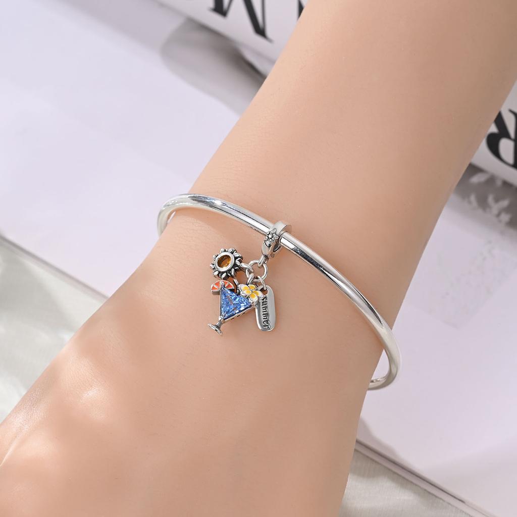 Оригинальные медные разноцветные расписные шармы, художественные бусины-палитры, подвески, подходят для браслета, ожерелья, DIY ювелирные изделия, подарок