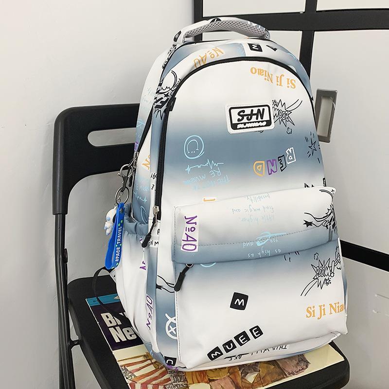 Школьный рюкзак Детский для начальной школы Девочки Ученики средней школы Студенты колледжа Ученики старшей школы Большая вместимость Принт