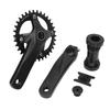 Kids Cycle Crankset with Bottom Bracket Hollow Integrated BCD104mm 34T Aluminum Alloy Cycle Chainring Crank Arm Set
