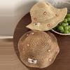 Sweet Vacation Leisure Handmade Straw Hat For Women Girls Breathable Summer Sun Hat Foldable Able Sunscreen Hat Gifts