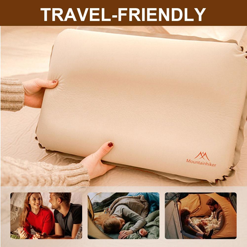 Ultralight Inflatable Pillow Neck Protect Outdoor Sleeping Pillow Ergonomic Compressible Travel Pillow for Camping Travel Hiking