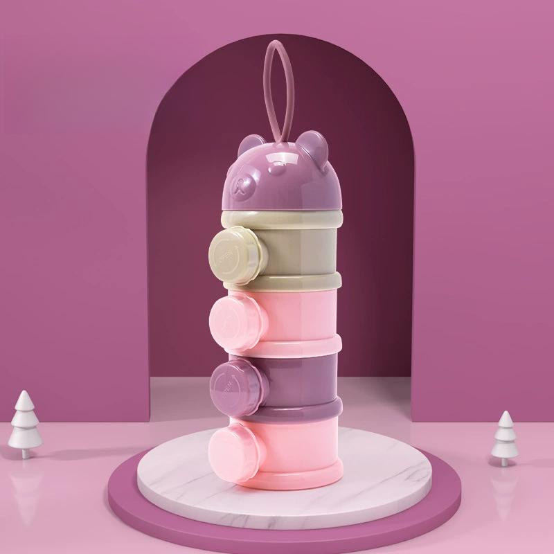 3/4 слоя, переносной контейнер для хранения еды для малышей в виде медведя, контейнер для закусок для малышей, детская коробка для сухого молока, детские чашки для кормления