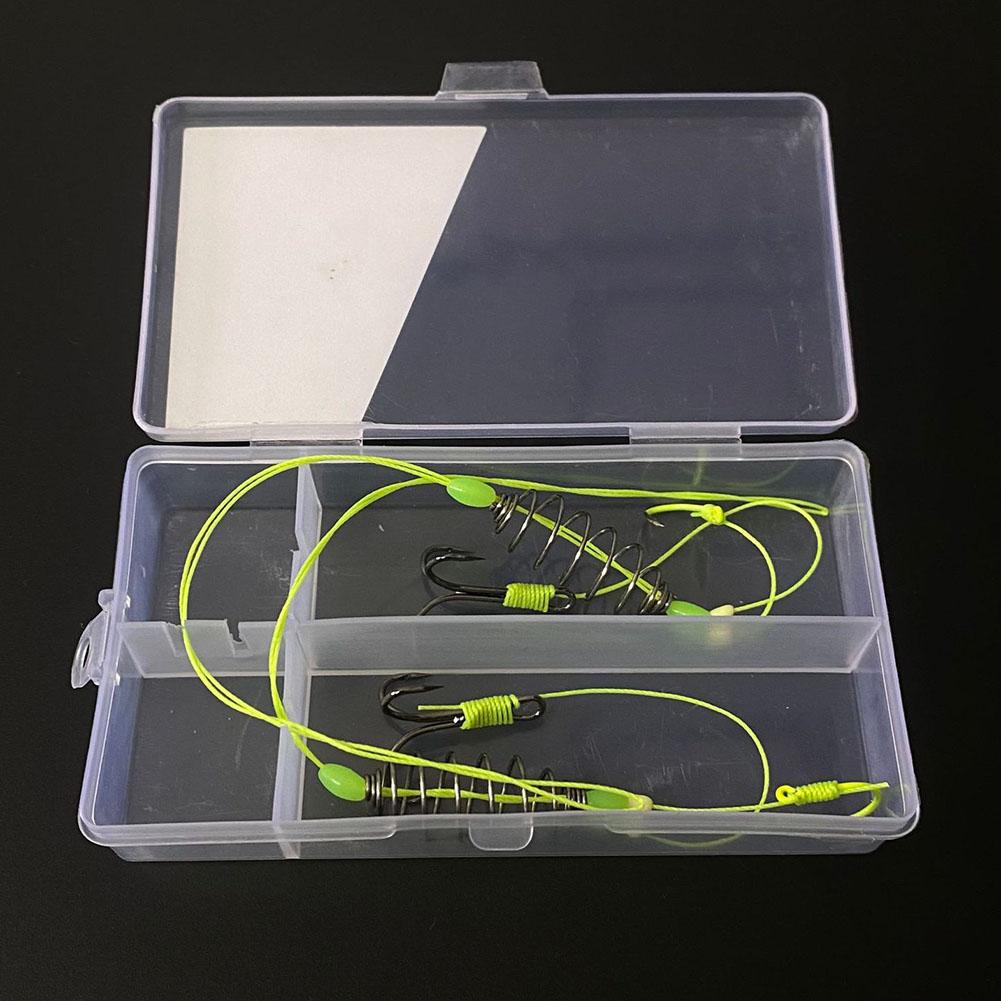 Рыболовные крючки для озер и рек, кормушка для рыбалки, завязанная вручную, 14 см, 1 коробка, не запутывается