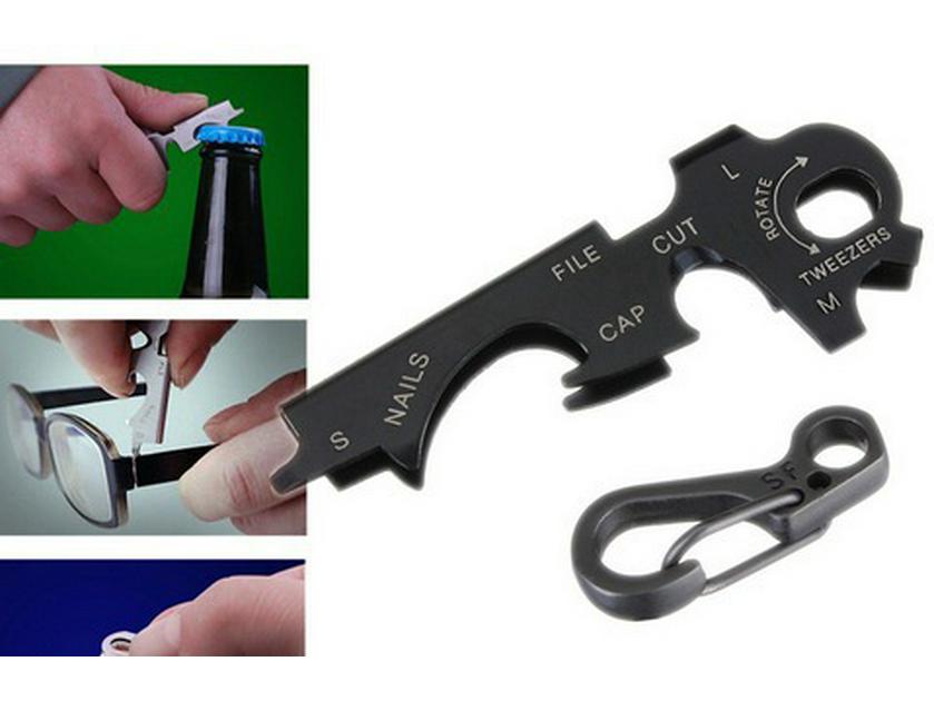 8-в-1 EDC-инструмент из нержавеющей стали: Брелок, зажим, отвертка и многофункциональный гаджет