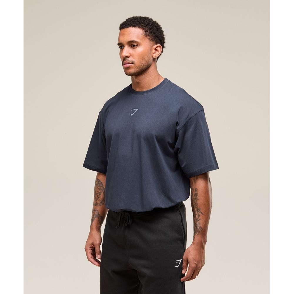 Gymshark Футболка Power T Heavy Blue A2c9e ucTn