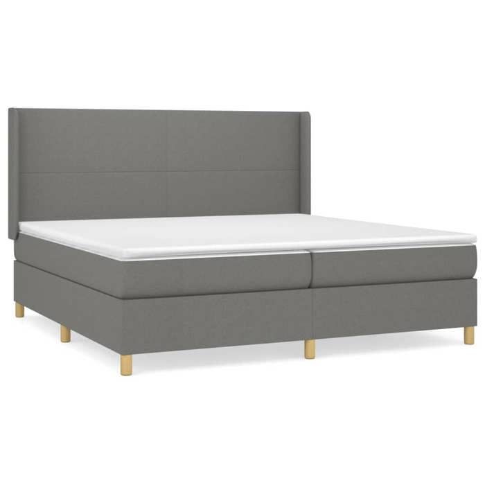 VidaXL Sommier à Lattes de Lit avec Matelas, Lit Rembourré, Lit Double, Lit Adulte de Chambre à Coucher Intérieur, Moderne, 3131858