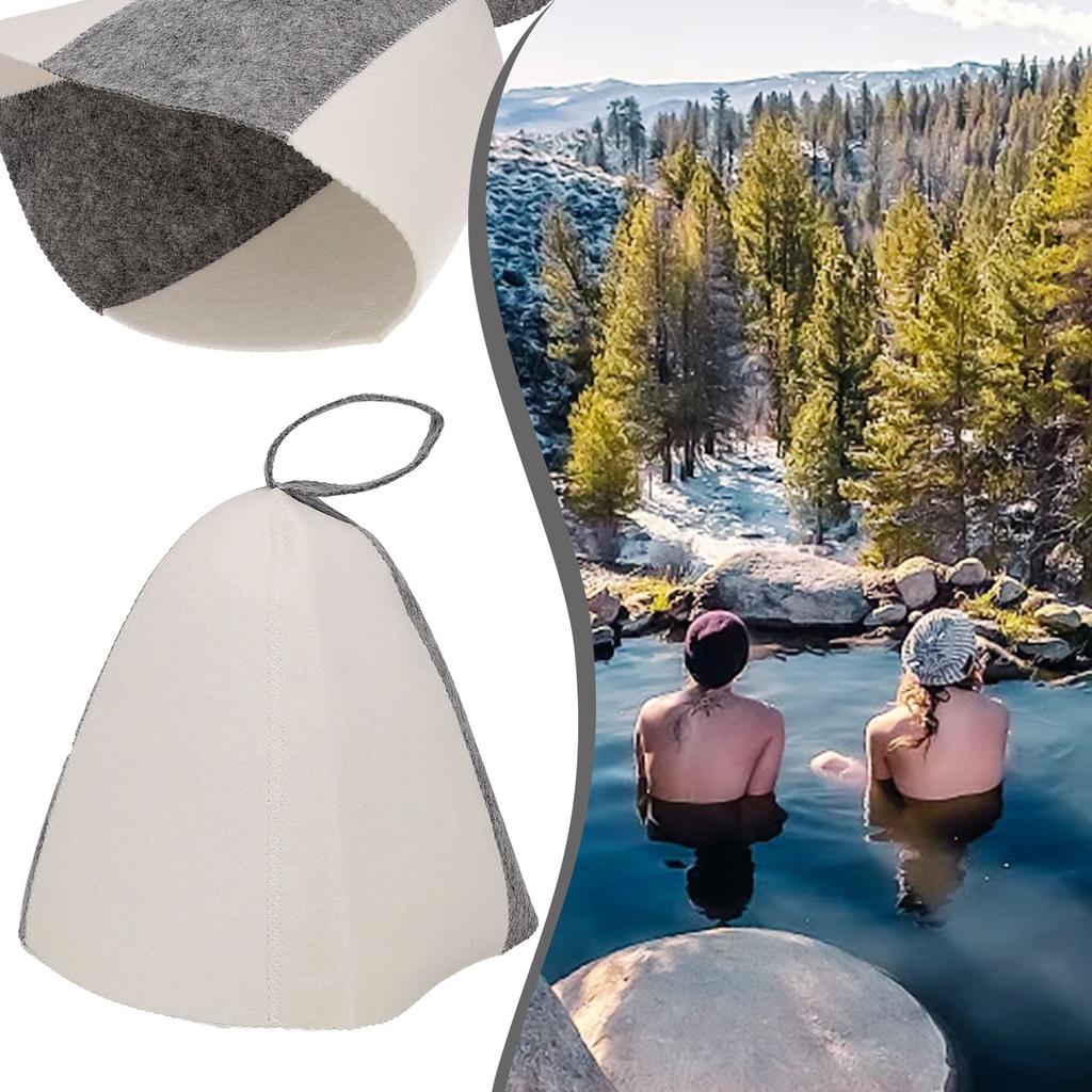 1 шт. Шапка для сауны из войлока согревает, защищает волосы в бане и кожу головы от перегрева, аксессуары для спа-сауны, шапочка для ванной