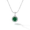 Gift from New York Birthstone May Emerald Necklace Platinum Finish Present Gift for Metal Allergies Women's