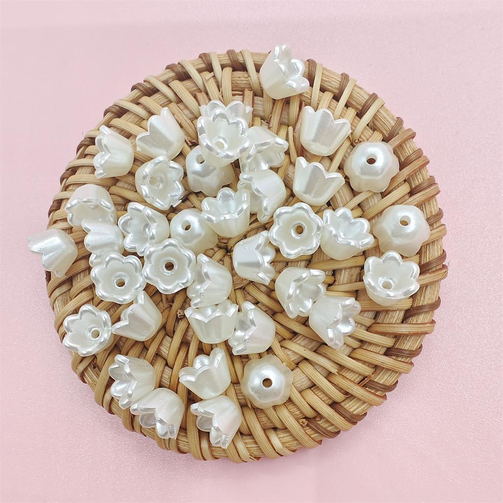 Изготовление ювелирных изделий ABS искусственный жемчуг бабочка цветок DIY для кулон ожерелье браслет свободные бусины белые бусины текстурированные бусины