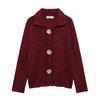 Kaslead New Arrival Women's Clothing Fashion Style Fashion with Flower Buttons Knitting Cardigan 9598175