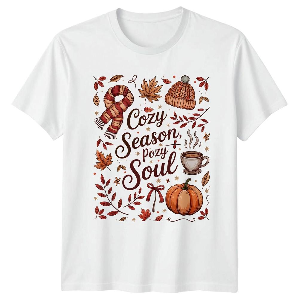 Cozy Season Cozy Soul Autumn Fall Unisexs TShirt Unisexs Tee Graphic Top