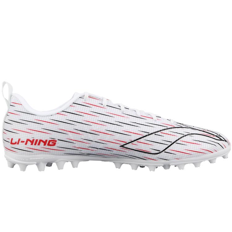 Li Ning MG Универсальные Искусственный Газон TPU Амортизация Скользкие Футбольные Бутсы Унисекс Белый Красный YSFU043-4