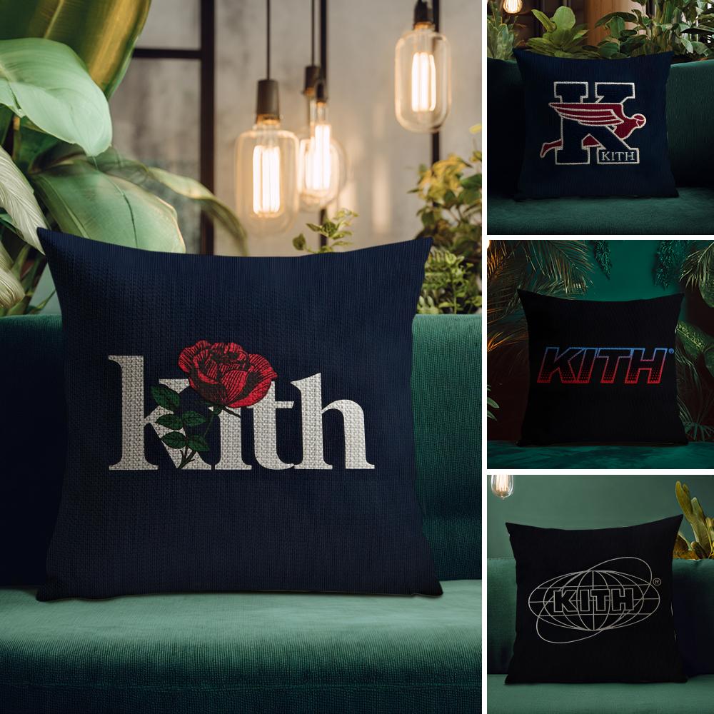 KKITH Brand Cushion Cover Natural Linen Pillow Case DoubleSided Print Decorative Sofa Pillowcase Home Decor Gift