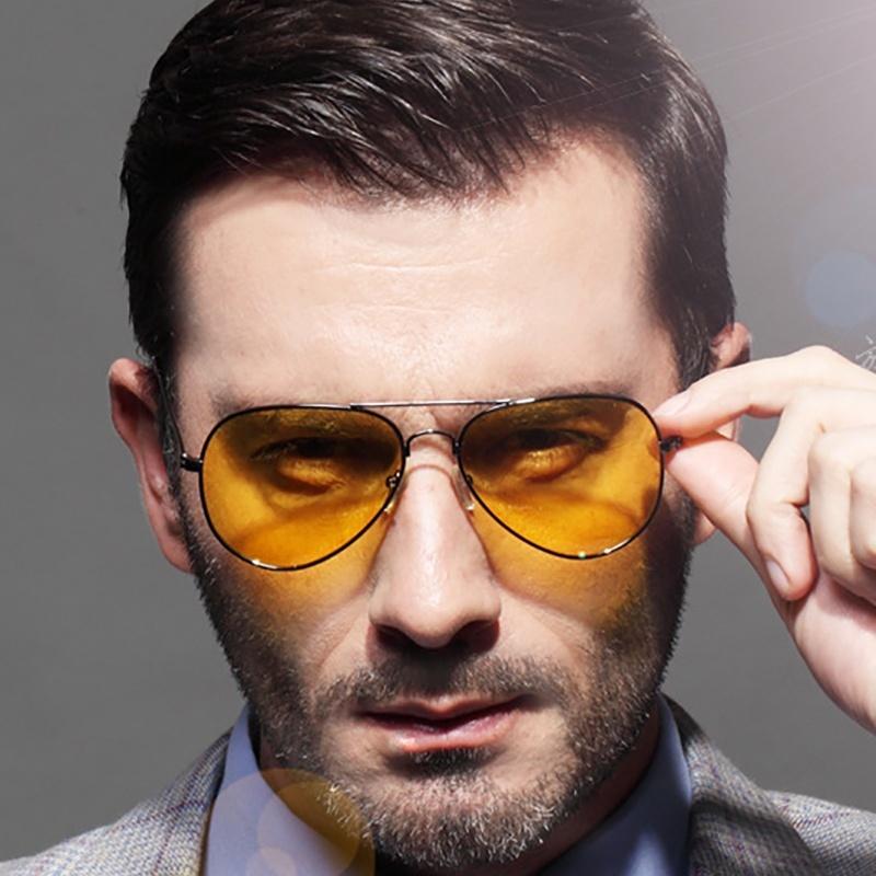 Ретро классические поляризованные солнцезащитные очки ночного видения с желтыми линзами, антибликовые ночные автомобильные очки для дайвинга