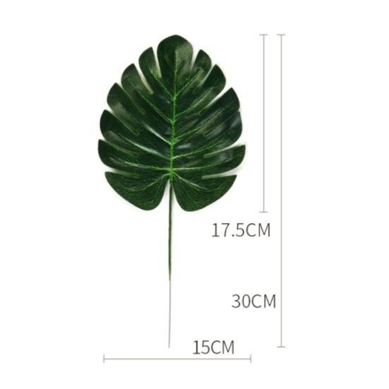 2Pcs Artificial Tropical Monstera Leaves Wedding Party Home Table Decoration