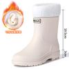 New Short Rain Shoes Women's Rubber Shoes Wear Non-slip Water Boots Thick-soled Water Shoes Velvet Short Rain Boots