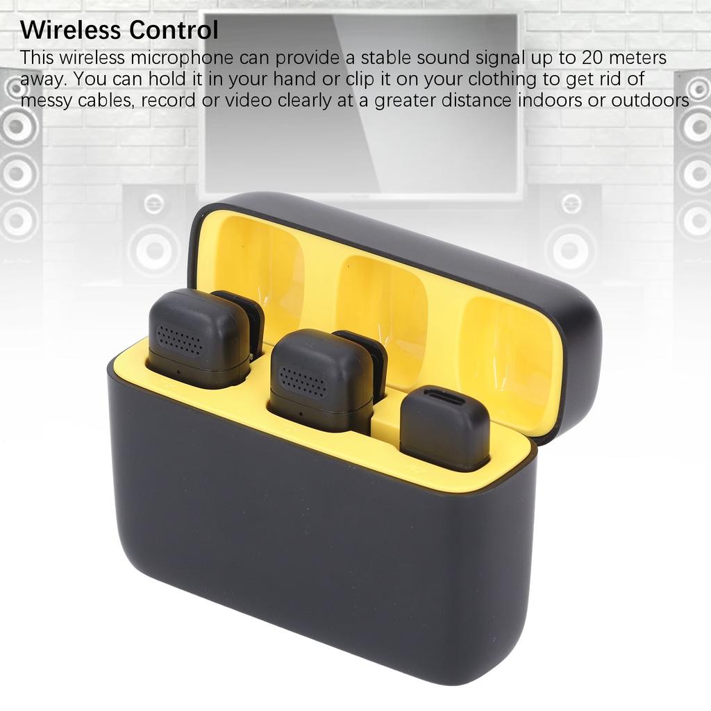 Беспроводная петличная микрофонная система с зарядным кейсом 2 передатчика 1 приемник петличный микрофон для IOS