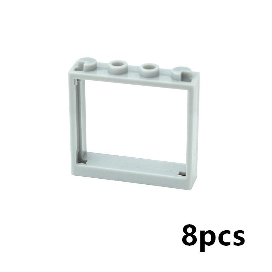 City Window Building Up Cubes Custom Build House Door Frame Glass Bricks Parts Fits 60594 60616 60621 60596 MOC Educational Tool Parts Fo