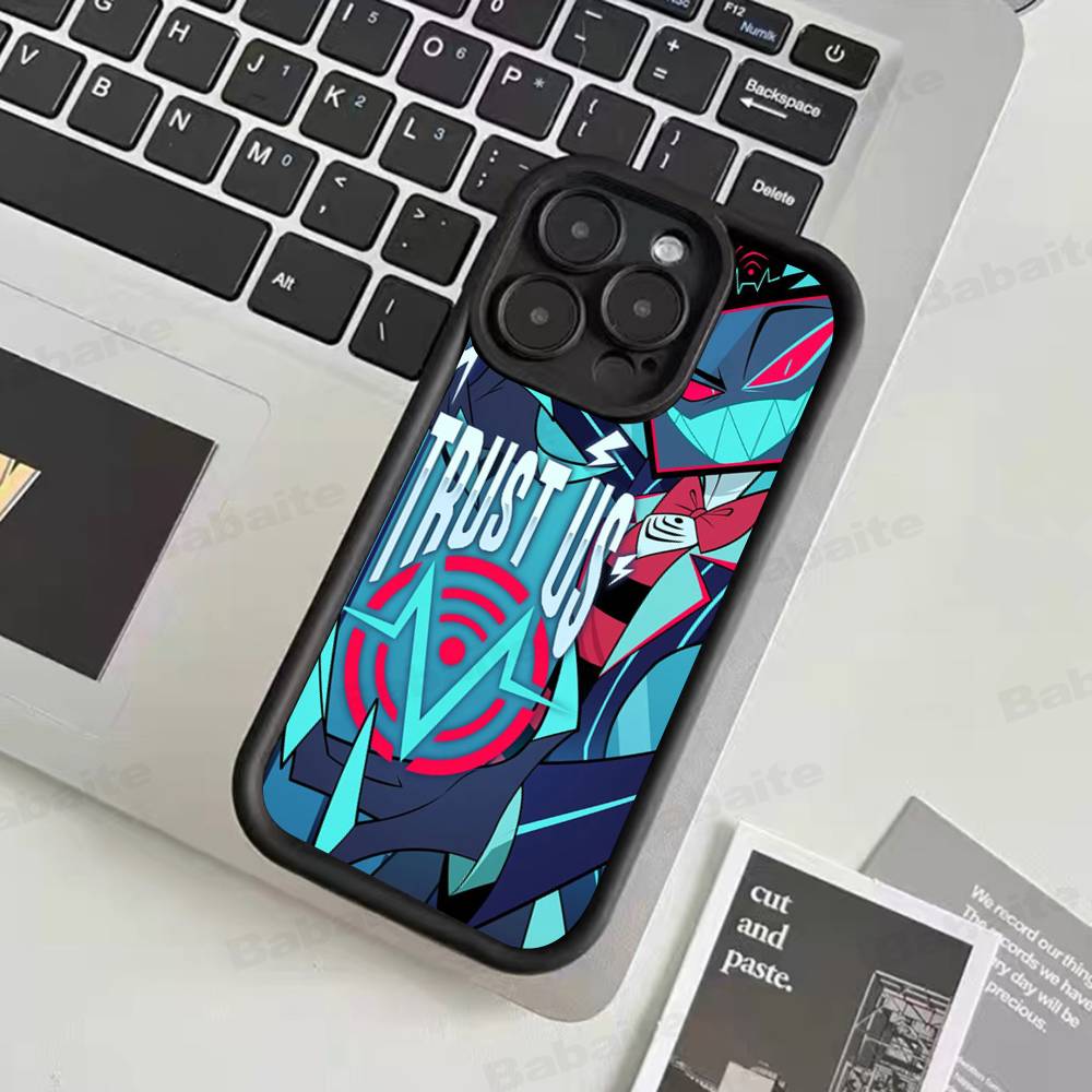 Чехол для телефона H-Hazbin H-Hotel Для iPhone 17 16 15 14 13 12 11 Pro Max 16E Plus INS Мягкий чехол