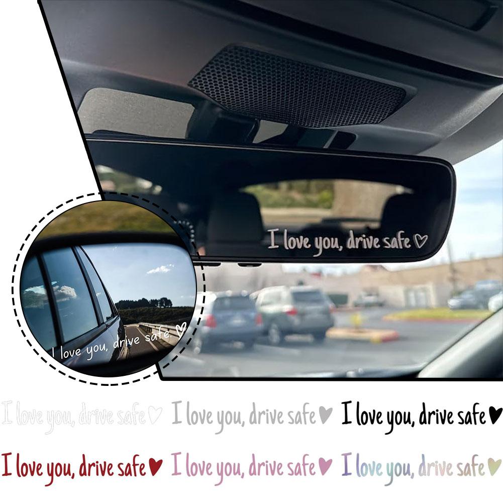 I Love You Driving Safe Mirror Sticker Rearview Mirror Gift Decal Accessories Window Driver Husband Gifts Car Vinyl H7U4