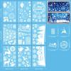 Christmas Window Stickers 9 Pieces Reusable Static Holiday Window Clings Christmas Decorations For Mirror Door Bathroom Bedroom