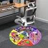 1pc Colorful Shapes Chair Carpet for Office Non Slip, Machine Washable Rug for Office, Room Holiday Decor for Christmas, Birthday Polyester