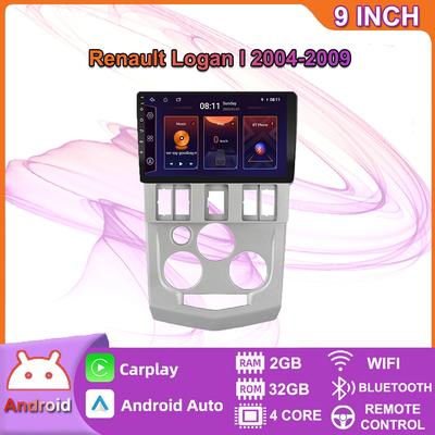 Для Renault Logan I 2004-2009 GPS-навигация Android Автомобильное радио Видео Стерео Палиер RDS с Carplay 2 + 32 ГБ