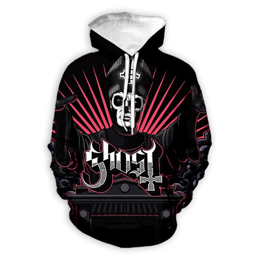 Ghost Band 3D Print Hoodies Men Women Fashion Streetwear Hip Hop Y2k Hoodie Pullovers Casual Hooded Sweatshirts Kids Clothing