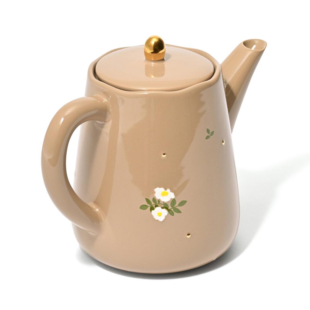 Francfranc Fleuron Teapot, Brown