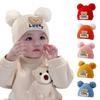 Winter Baby Beanies with Pop Warm Children Earmuffs Cap Cute Newborn Ear Protection Hat