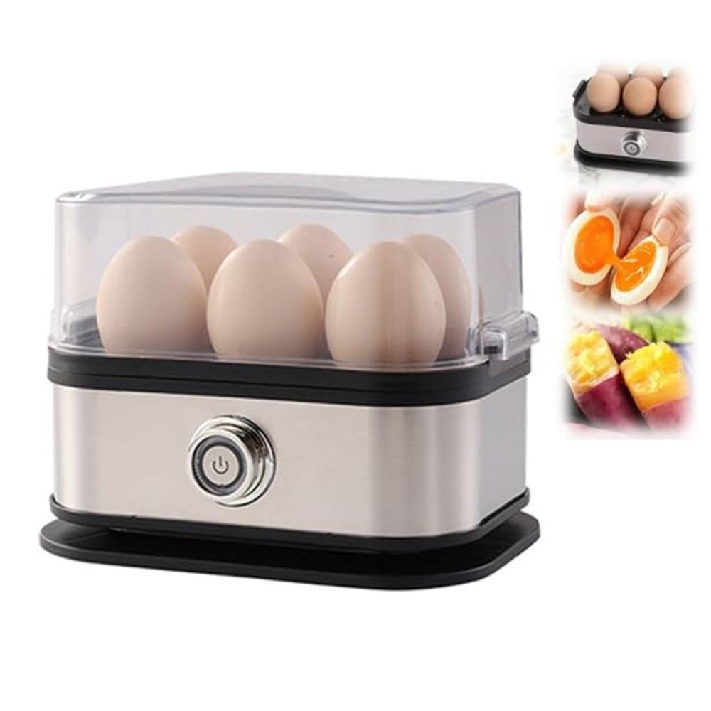 200W Power Eggs Boiler Space Saving Auto Shut-Off Smart Egg Cooker 6 Eggs Capacity Stainless Steel Rapid Egg Cookernew