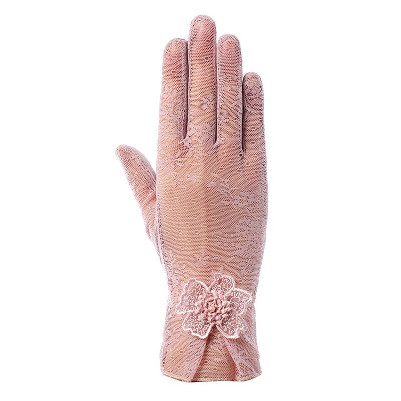 Солнцезащитные перчатки для женщин на весну и лето, кружевные тонкие перчатки с сенсорным экраном для вождения, дышащие солнцезащитные перчатки для велоспорта на открытом воздухе