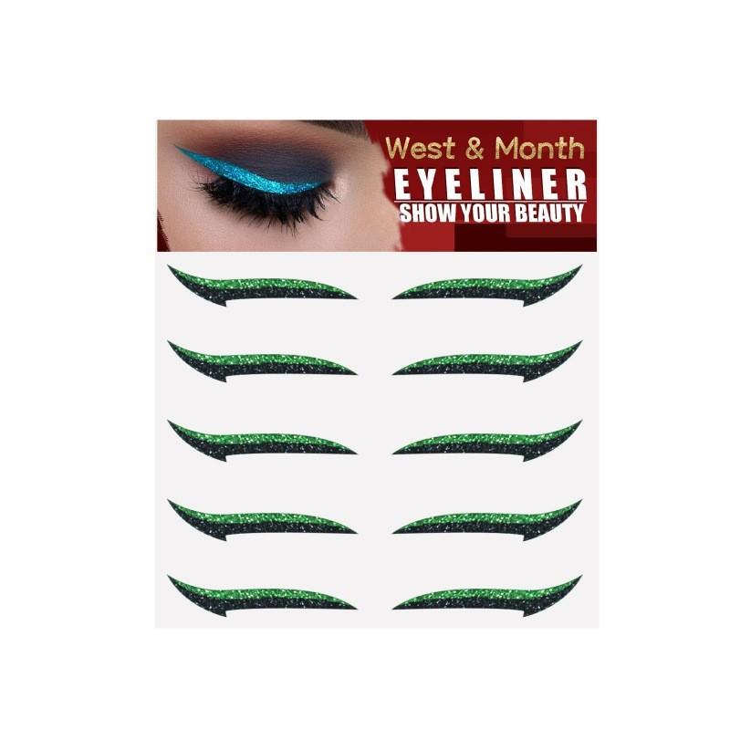 West Month Self Adhesive Eye Shadow Stickers Five Pair Set For Stunning Party Makeup